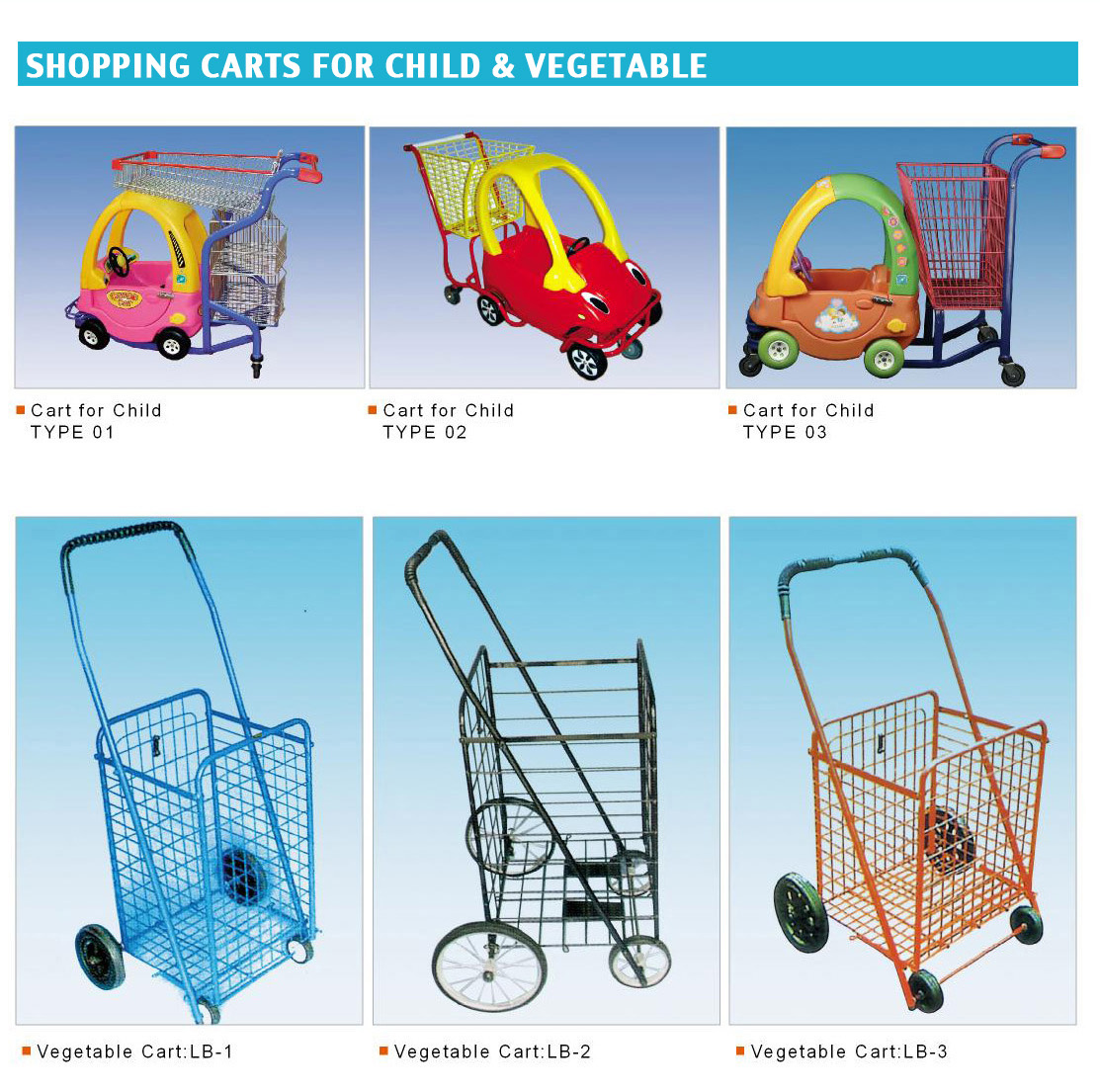 Shopping Carts for Children & Vegetable