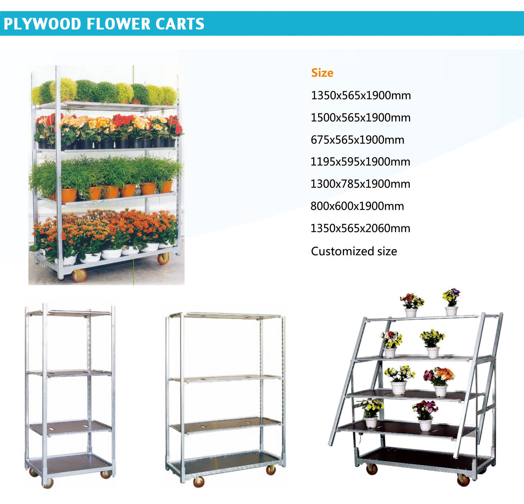 Plywood Flower Carts